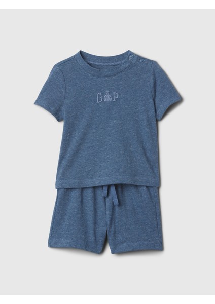 Bebek Koyu Mavi Gap Logo Outfit Set