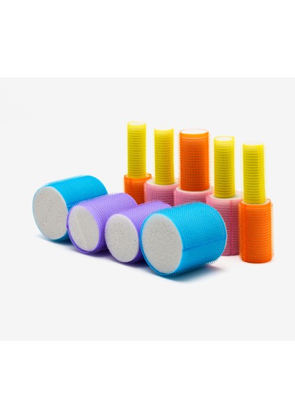 1210 Cırtlı Sünger Bigudi 14lü Karma Paket