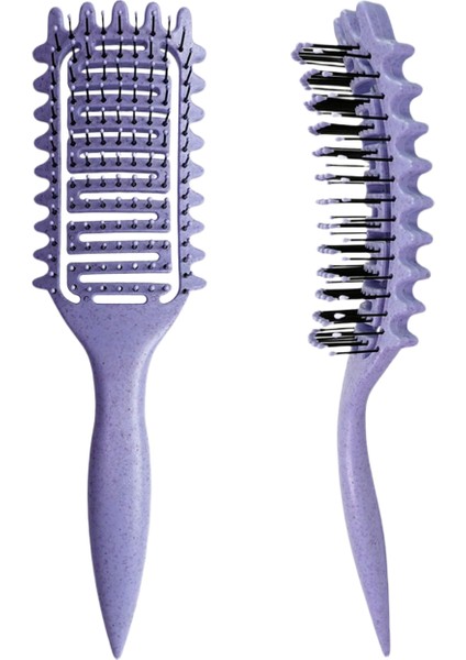 Içi Boş Tarak Kafa Derisi Masajı Saç Düzleştirme Kaburga Tarak Sıçrama Bukle Tanımlama Şekillendirme Saç Araçları (Yurt Dışından)