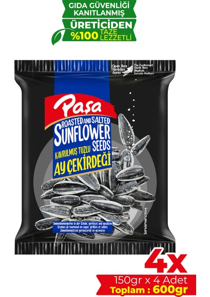 Kavrulmuş Siyah Ay Çekirdeği 150 gr X 4 Adet (600 gr)