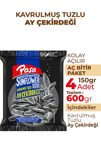 Kavrulmuş Siyah Ay Çekirdeği 150 gr X 4 Adet (600 gr) fiyatları
