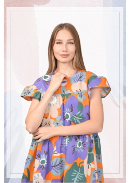 Salaş Kesim Desenli Yazlık Elbise – Konforlu ve Modern Stil