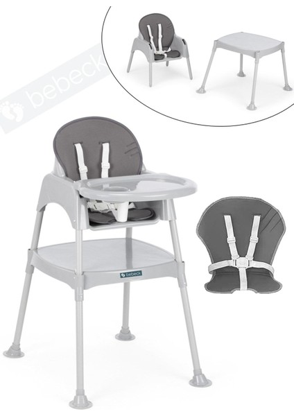 Çalışma Masalı Tabureli Pedli 3in1 Mama Sandalyesi