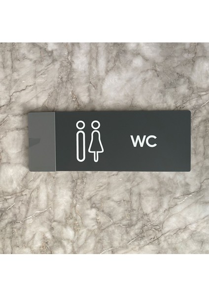 Klasik Seri Mat Antrasit Wc Kapı Isimliği Yönlendirme Levhası fırsatları