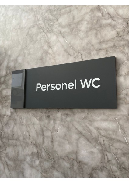 Klasik Seri Mat Antrasit Personel Wc Kapı Isimliği