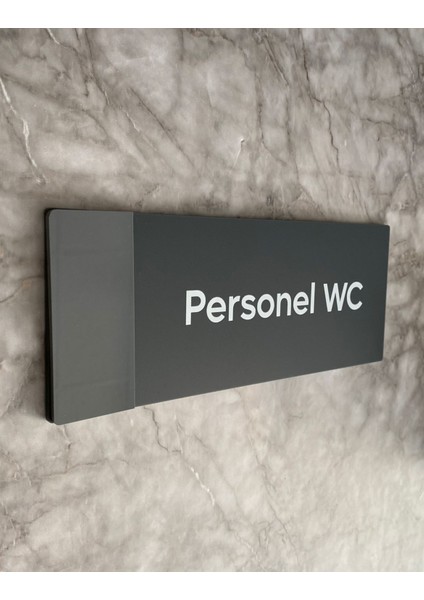 Klasik Seri Mat Antrasit Personel Wc Kapı Isimliği modelleri