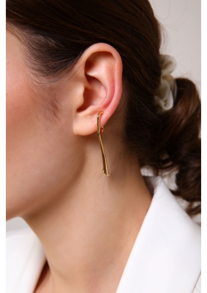 Kadın Gümüş Baston Şekilli Küpe modelleri