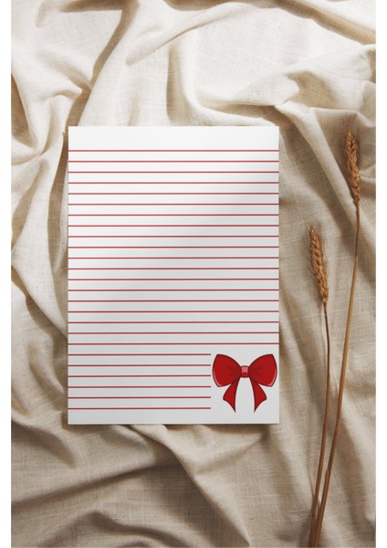 A6 Pinterest Kırmızı Fiyonk Çek-Kopar Notepad, Memopad, Note Defteri, To Do List