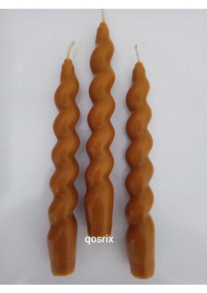 3'lü Hardal Sarısı Italyan Burgulu Şamdan Soya Mumu Doğal Kokulu Uzun Çubuk Konik Burgu Spiral Mum Dekoratif fiyatları