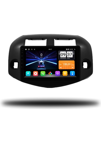 Toyota Rav4 2007-2012 Uyumlu Büyük Çerçeveli 4-64 GB Multimedya Carplay