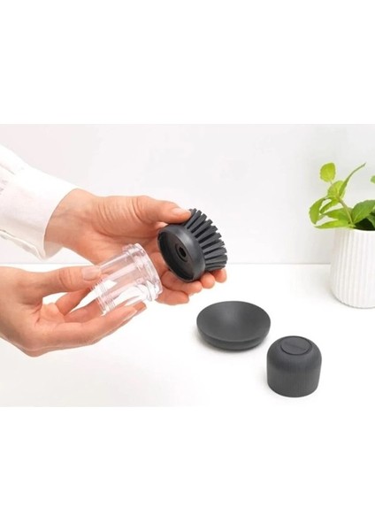 Dark Grey Sabun Hazneli Bulaşık Fırçası modelleri