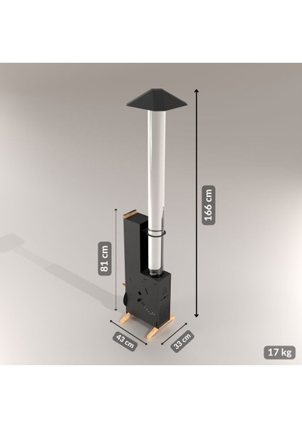 ® Cafebox™ Pelet Sobası Özel Tasarım Cam Borulu Pelet Sobası, Dış Mekân & Kafe Isıtıcısı indirimleri