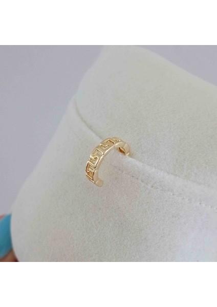 Pirinç Gold Labirent Kıkırdak Küpe modelleri