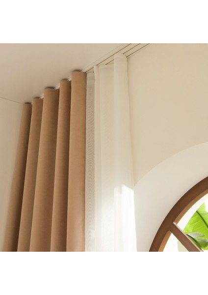 Holly Ada Fon Perde Bej 150x270 cm fırsatları