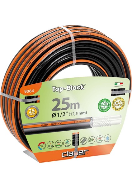 9064 Top Black 1/2" 25 mt Bahçe Hortumu