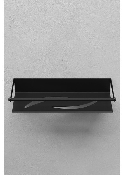 Paslanmaz Çelik Mat Siyah Yapışkanlı Banyo Rafı, Duş Rafı & Şampuanlık Raf-Gualdo indirimleri