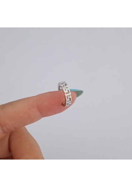 Pirinç Silver Labirentli Kıkırdak Küpe modelleri