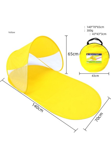 Katlanabilir Plaj Güneşliği Katlanabilir Şezlong Yatak Sarı modelleri