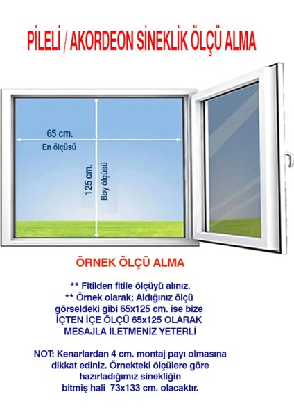 Akordeon Pileli Pilise Pencere Sineklik