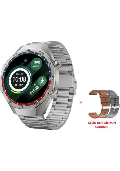 SK40 Amoled 49 mm 3 Kordonlu Akıllı Saat