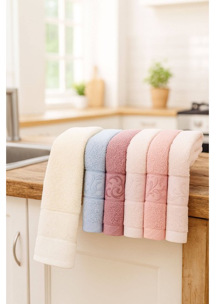6'lı Mutfak Havlusu Seti 30X50 cm %100 Pamuklu Deniz fiyatları