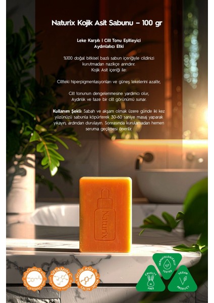 Kojik Asitli 3'lü Leke Karşıtı Cilt Bakım Seti | Sabun 100 gr + Serum 30ML + Krem 50 ml fiyatları