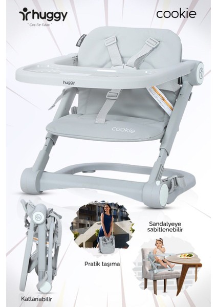 Cookie Portatif Mama Sandalyesi | Katlanabilir, Taşınabilir, Yıkanabilir