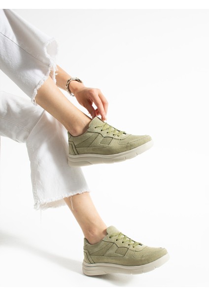 Sverko Kadın Hakiki Süet Deri Yeşil Spor Ayakkabı fırsatları