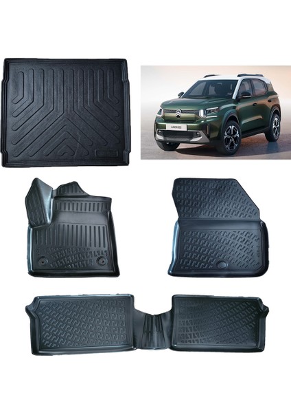 Citroen C3 Aircross Elektrikli 2024 ve Sonrası 3D Paspas ve Alt Bagaj Havuzu