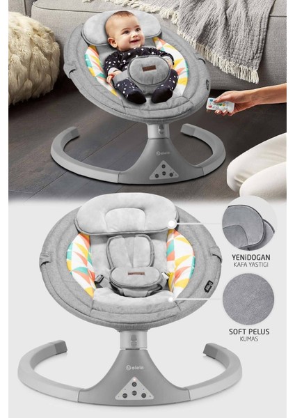 Dormire 2 Elektrikli Otomatik Sallanan Kademeli Ana Kucağı Gri