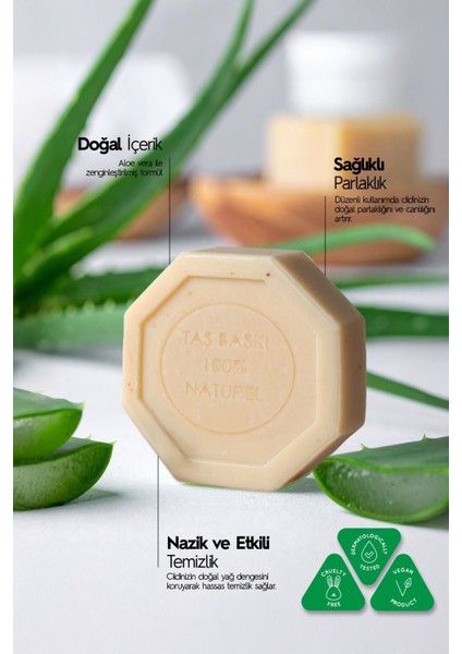 Aloe Vera Özlü Taş Sabun 3'lü Eko Paket Nemlendirici ve Gözenek Destekleyici Bakım - 3X125 gr fiyatları