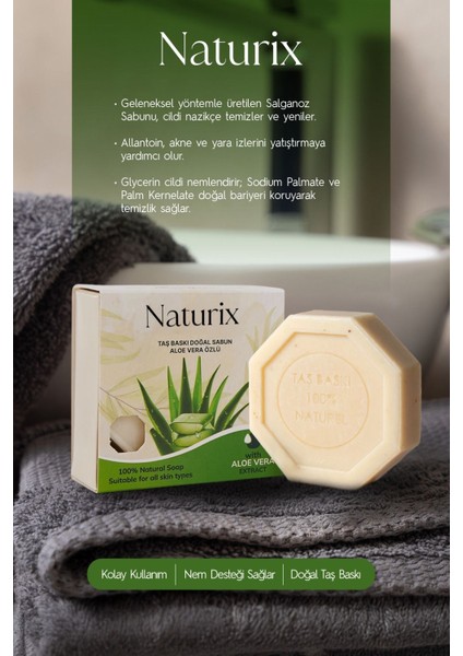 Aloe Vera Özlü Taş Sabun 3'lü Eko Paket Nemlendirici ve Gözenek Destekleyici Bakım - 3X125 gr modelleri