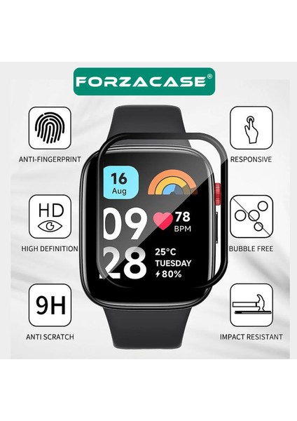 Huawei Watch Fit 4 Için Çerçeveli Tam Kaplayan 3D Pet Ekran Koruyucu Film - FC016 fırsatları