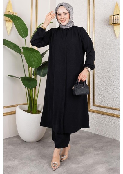 Uzun Tunikli Aerobin Takım Siyah modelleri