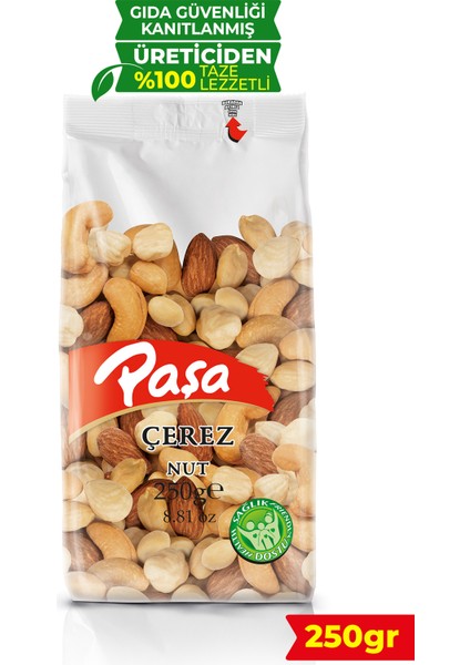 Kavrulmuş Karışık Kuruyemiş Şeffaf Paket 250 gr