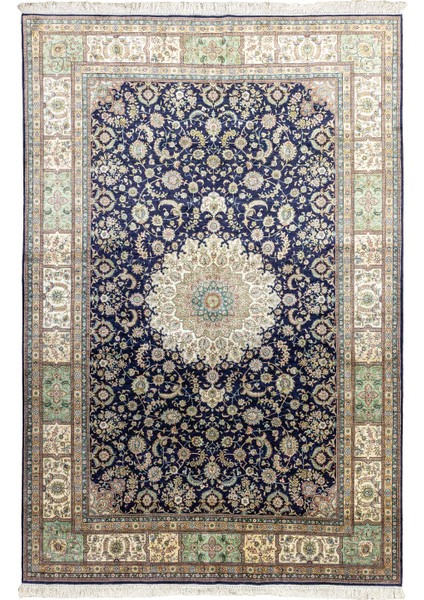 Sandine Madalyon Desenli Ipek Halı 184X268 cm