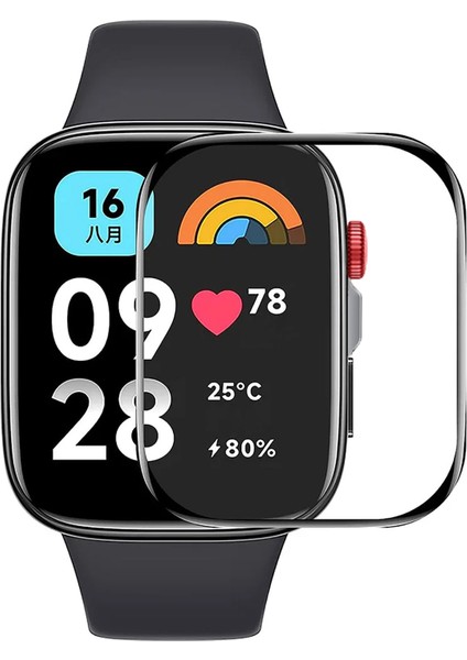 Huawei Watch Fit 4 Pro Için Çerçeveli Tam Kaplayan 3D Pet Ekran Koruyucu Film - FC016