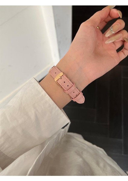 Apple Watch 11-10 42MM 5 6 7 8 9 Se 38 40 41MM Uyumlu Zari Inci Taşlı Deri Kordon Kayış modelleri