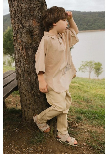 Gabardin Pantolon Bej (Unisex)