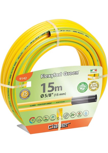 9142 Flexfort Green Hortum 5/8'' 15MT