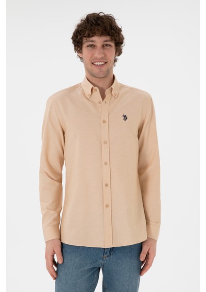 Erkek Camel Gömlek Basic 50306338-VR015