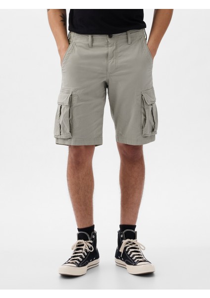 Erkek Gri 11" Relaxed Kargo Şort indirimleri