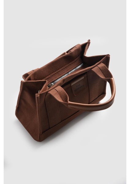 Kadın Keten Tote Bag Çanta Kahve modelleri