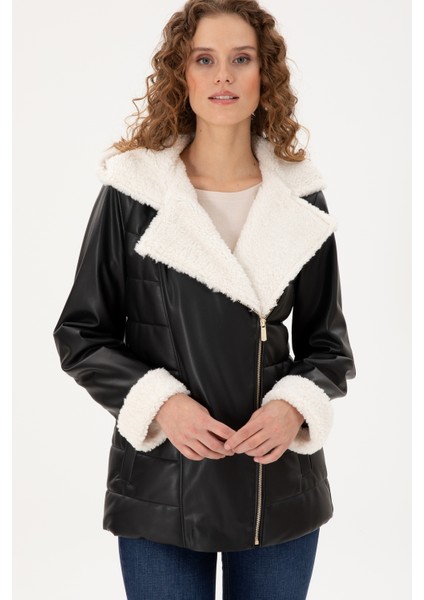 Kadın Siyah Deri Mont-Kaban 50297225-001 modelleri