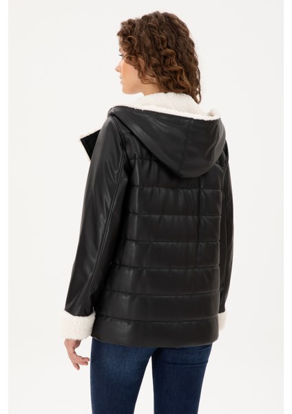 Kadın Siyah Deri Mont-Kaban 50297225-001 indirimleri