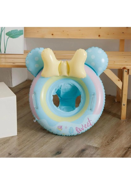 Renkli Oturaklı Bebek- Çocuk Yüzme Simidi 1-5 Yaş Mavi