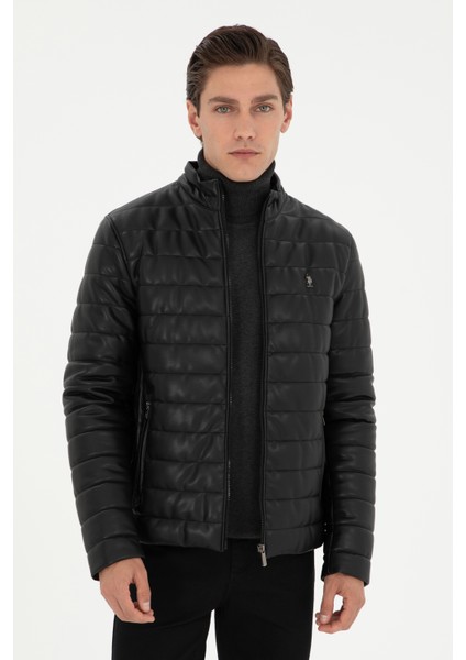 Erkek Siyah Deri Mont-Kaban 50297251-001