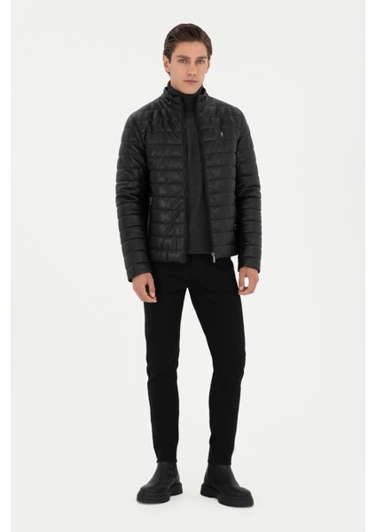 Erkek Siyah Deri Mont-Kaban 50297251-001 fırsatları