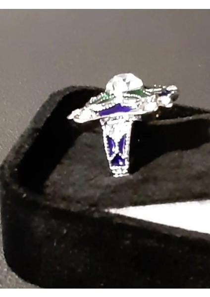 925 Ayar Gümüş Zirkon ve Topaz Taşlı Tasarım Yüzük modelleri