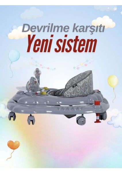 Yeni Nesil Kiddy Yürüteç Sallanır Müzikli Oyuncaklı Bebek Yürüteç Örümcek modelleri